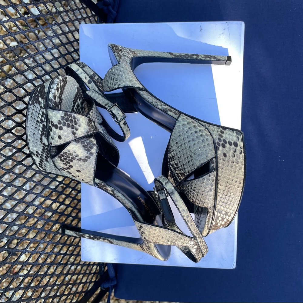 Ysl Saint Laurent Python Bianca Platform 39.5 / 9… - image 2